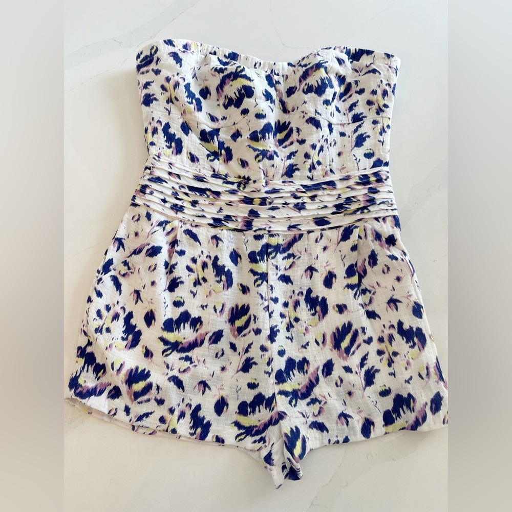 Kimchi Blue Abstract Floral Romper